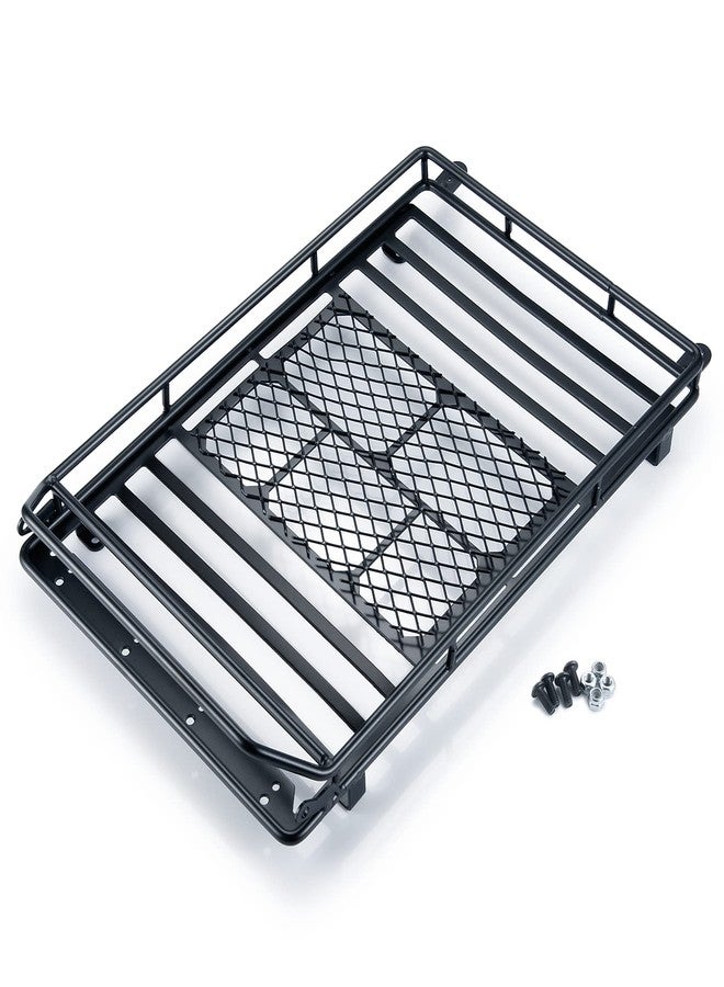 JGGZONE Metal Luggage Carrier Roof Rack 232 * 153mm for 1/10 Axial SCX10 SCX10 II III Wrangler 90046 AXI03007 RC Crawler Car Steel Luggage Tray Roof Rack (Black) - Image 4